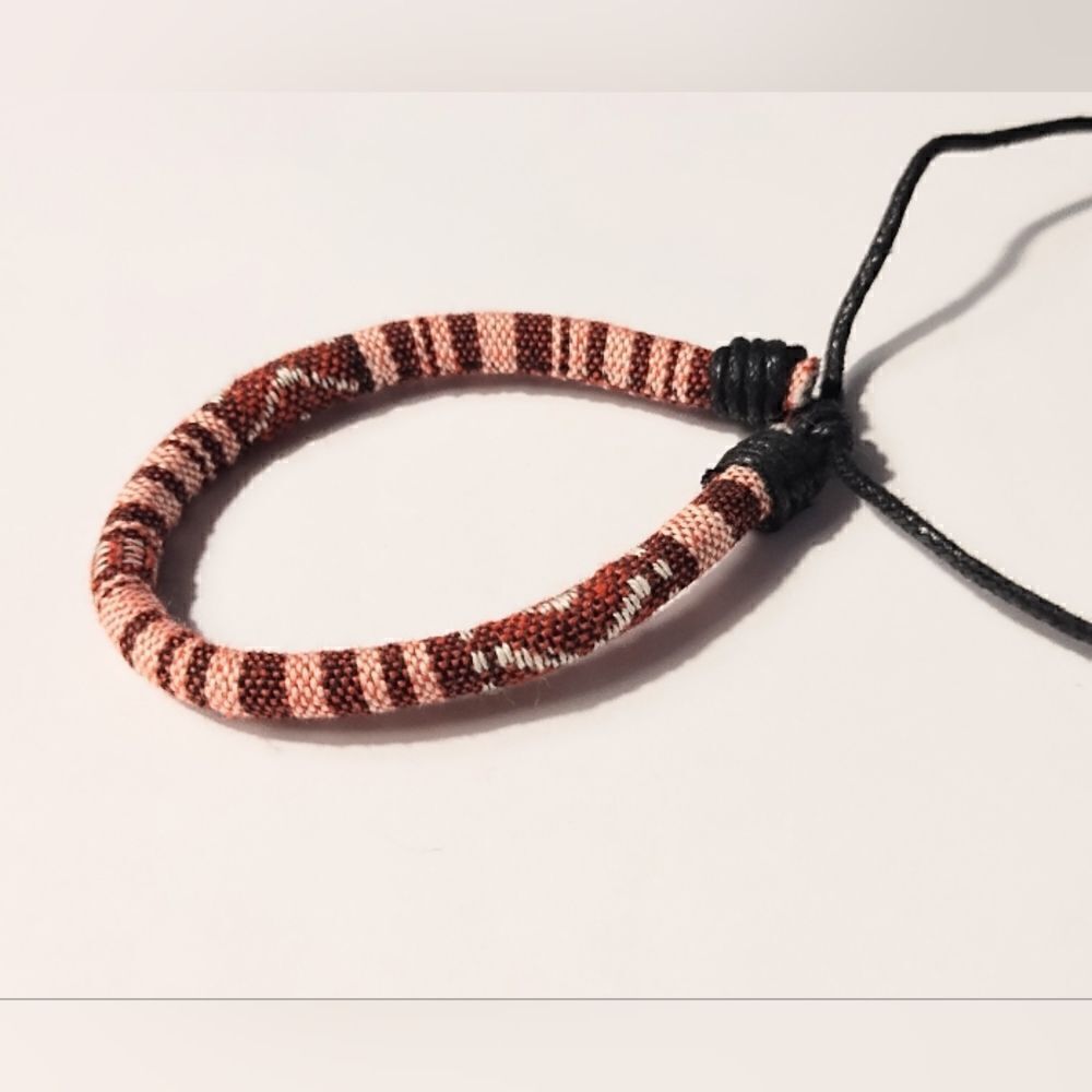 Men's bracelet stripped punk hemp new d48